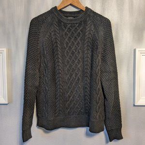 J Crew Black Cable Knit Sweater- Size S